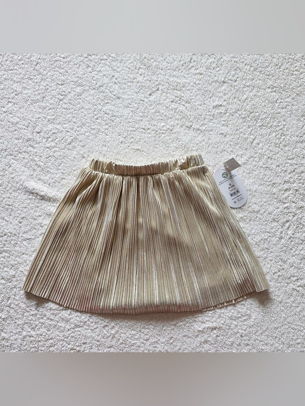 New Wonder Nation Girls Metallic gold holiday Christmas Skirt, Size S 6